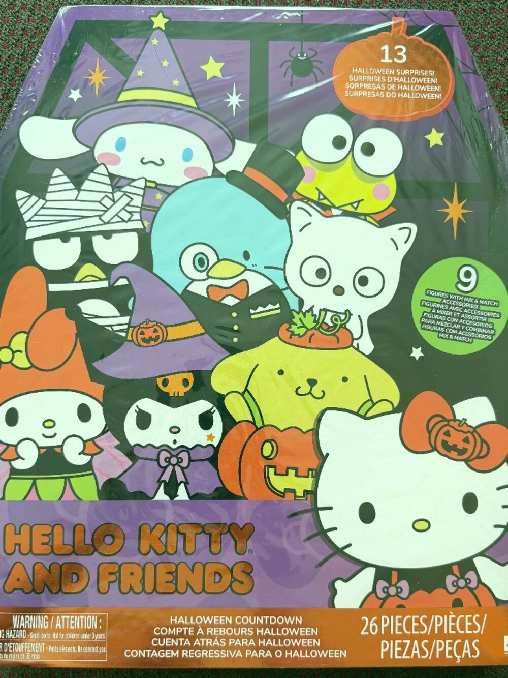 Hello Kitty & Friends Halloween Countdown Calendar 2025 Sealed 26pc Jazwares